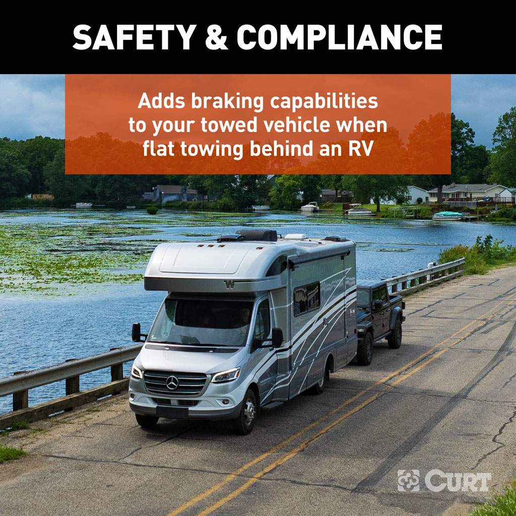 Curt TGU UPGRADE CURT 52202 RVibrake 4 Portable Flat Tow Brake System