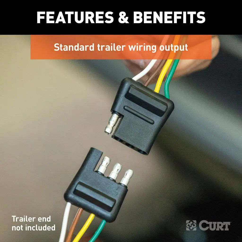 CURT 56407 Custom Wiring Harness, 4-Way Flat Output, Select Jeep Wrangler JL, Gladiator - Image 3