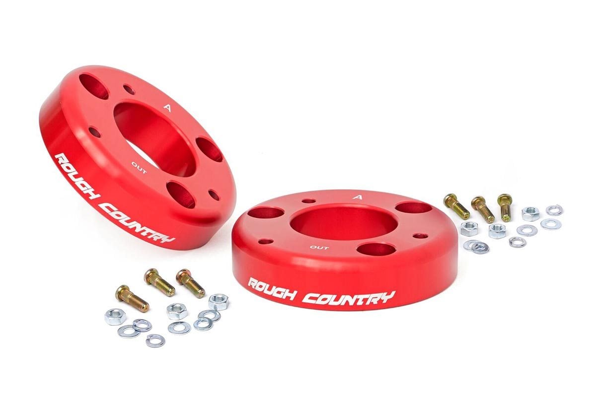 RC 2 Inch Leveling Kit | Red | Ford F-150 (14-26)/Raptor (19-20) (manufacturer page)