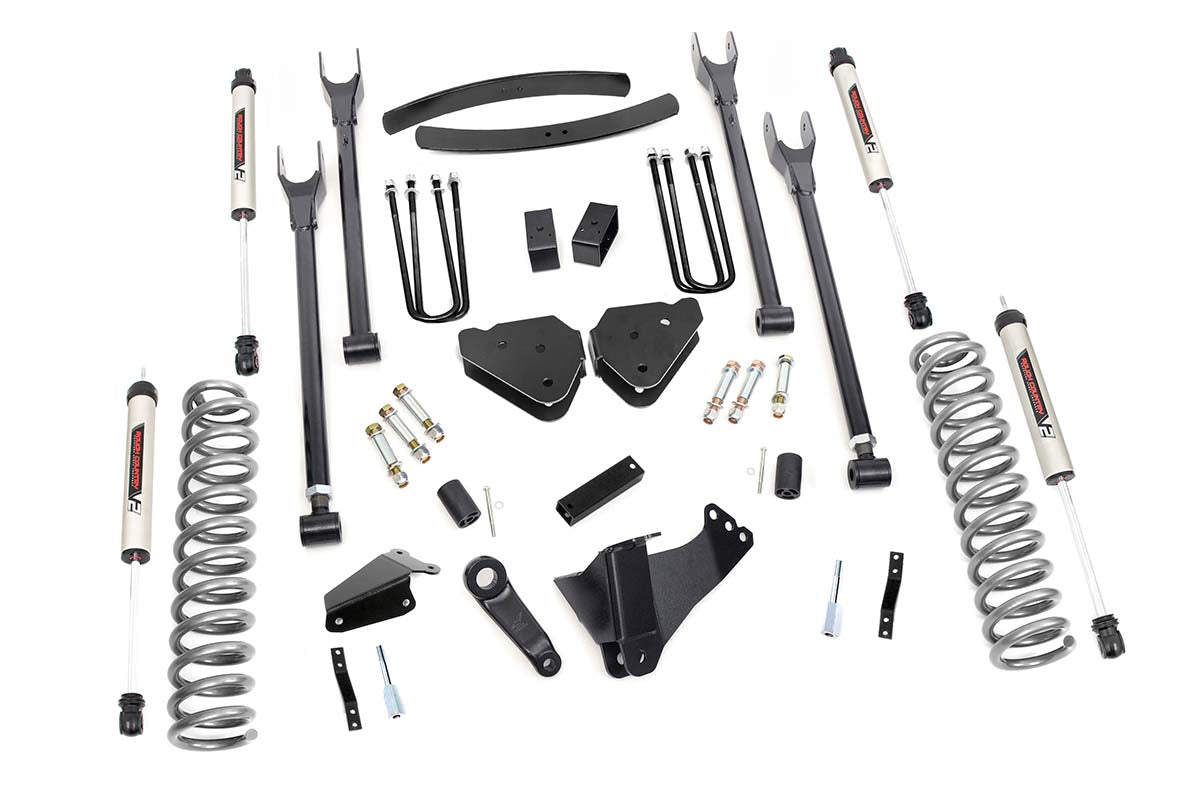 Rough Country 57870 6 Inch Lift Kit | Gas | 4 Link | No OVLDS | V2 | Ford F-250/F-350 Super Duty (05-07) - Image 1