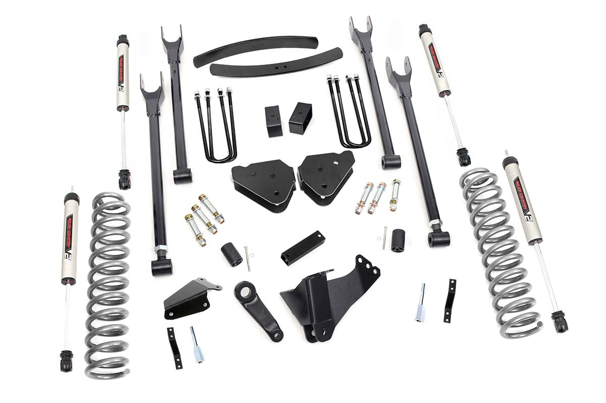 6 Inch Lift Kit | Gas | 4 Link | OVLDS | V2 | Ford F-250/F-350 Super Duty (05-07) - Susp Lift Kits 4wd