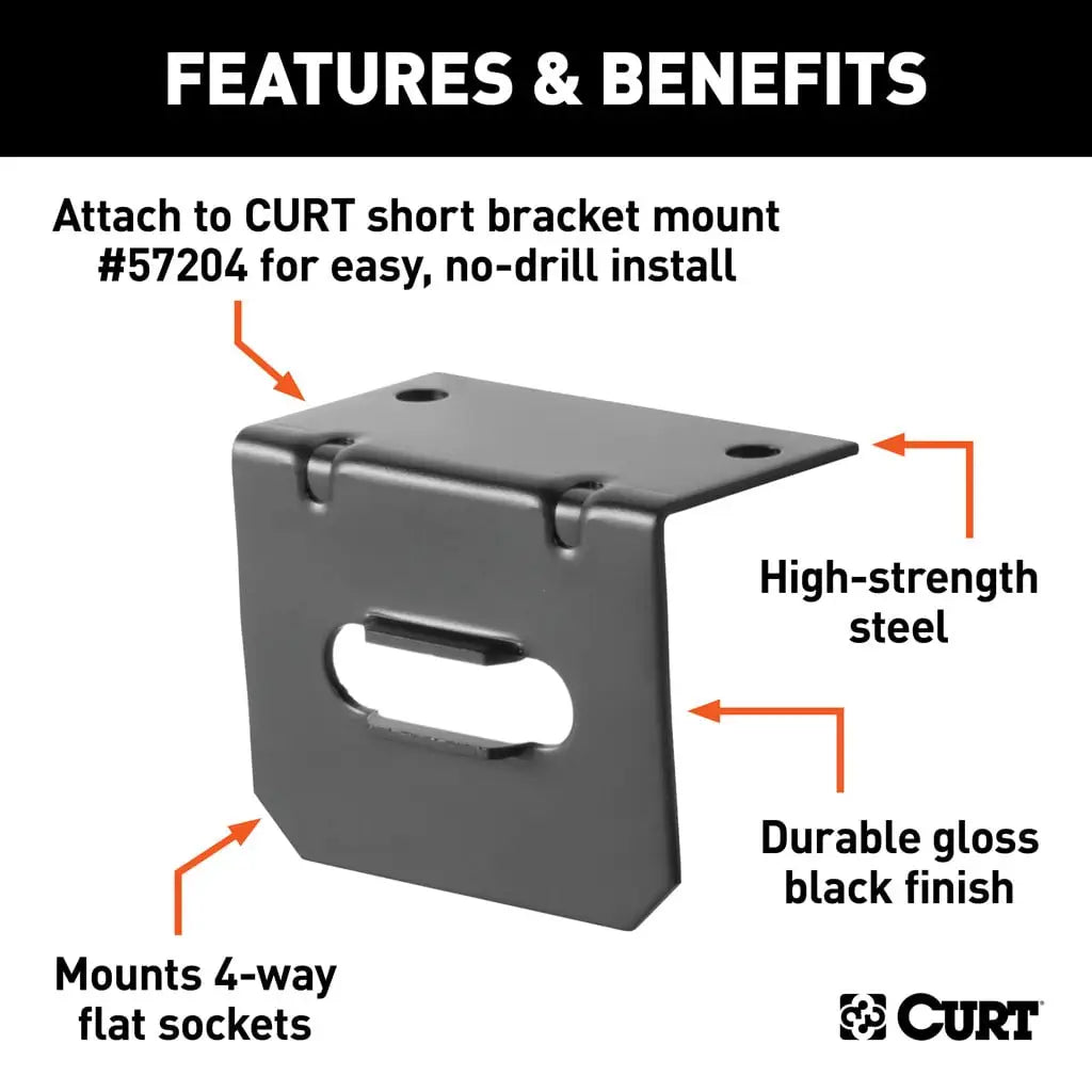 CURT 58300 Connector Mounting Bracket For 4-Way Flat