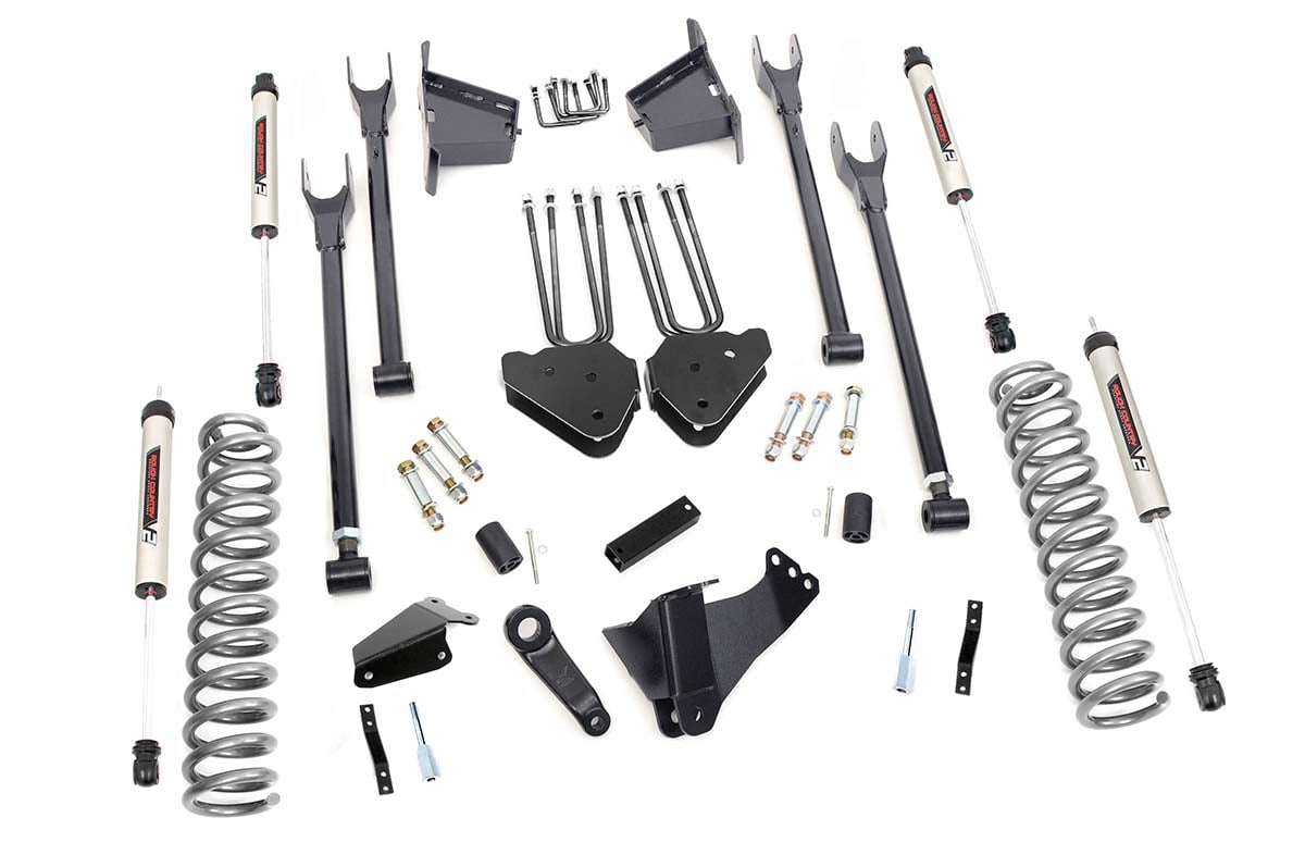 Rough Country 59170 8 Inch Lift Kit | 4 Link | RR Blocks | V2 | Ford F-250/F-350 Super Duty (05-07) - Image 1