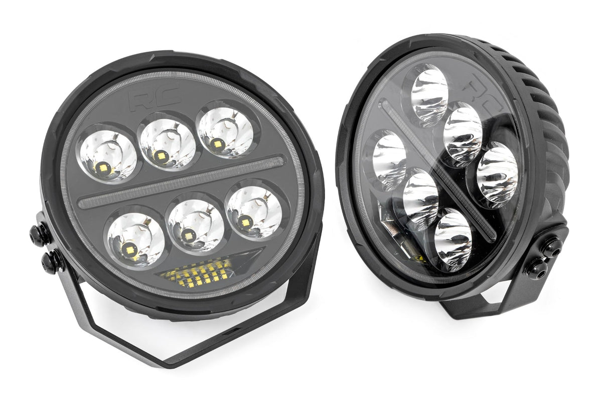 Black Series Halo LED Light Pair | White/Amber DRL | 6.5 Inch | Round - Lighting & Acc (Image 3 of 6)