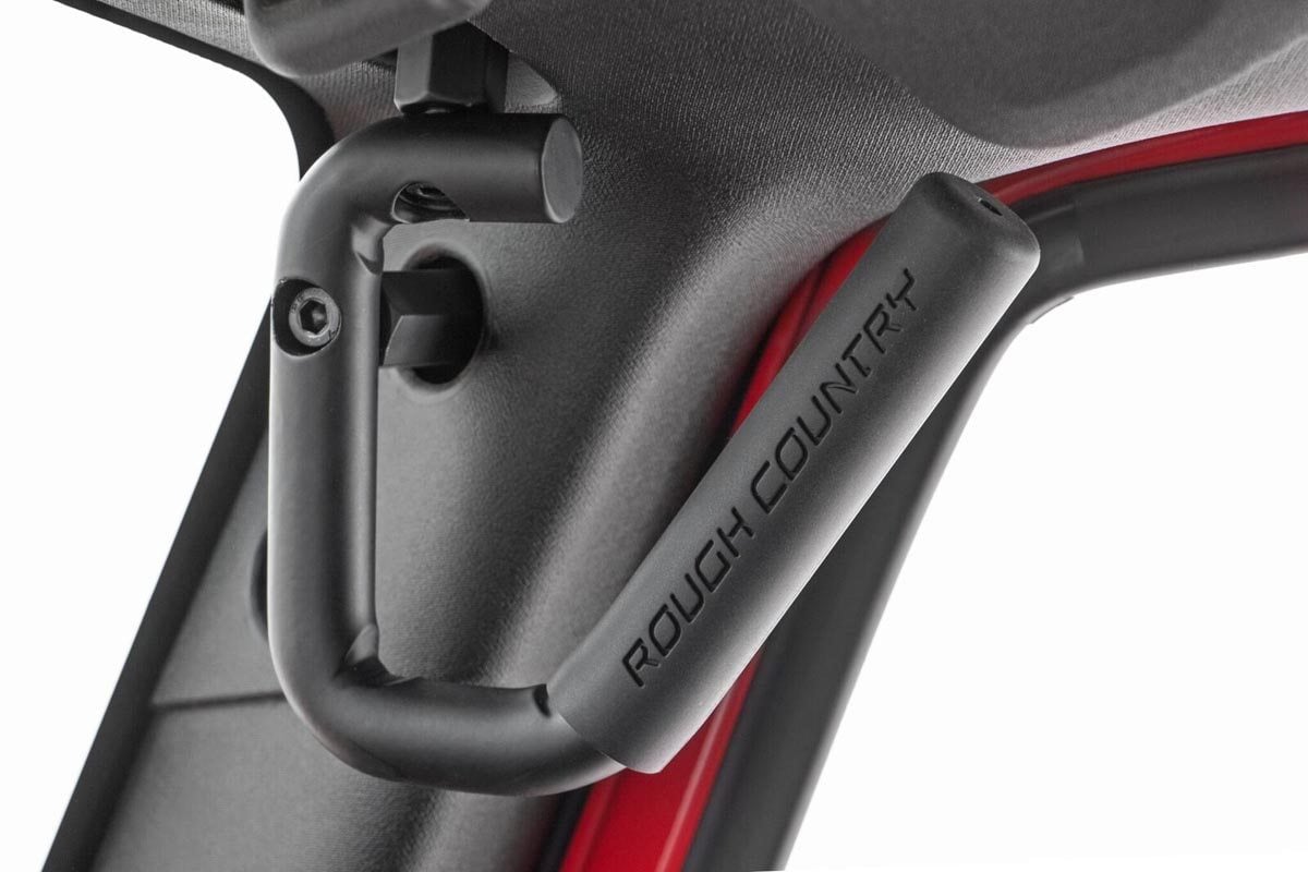 RC Grab Handles | Steel | FR & RR | Red | Jeep Wrangler JK/Wrangler Unlimited (07-18) (manufacturer page)