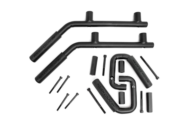 RC Grab Handles | Steel | FR & RR | Black | Jeep Wrangler JK/Wrangler Unlimited (07-18) (manufacturer page)