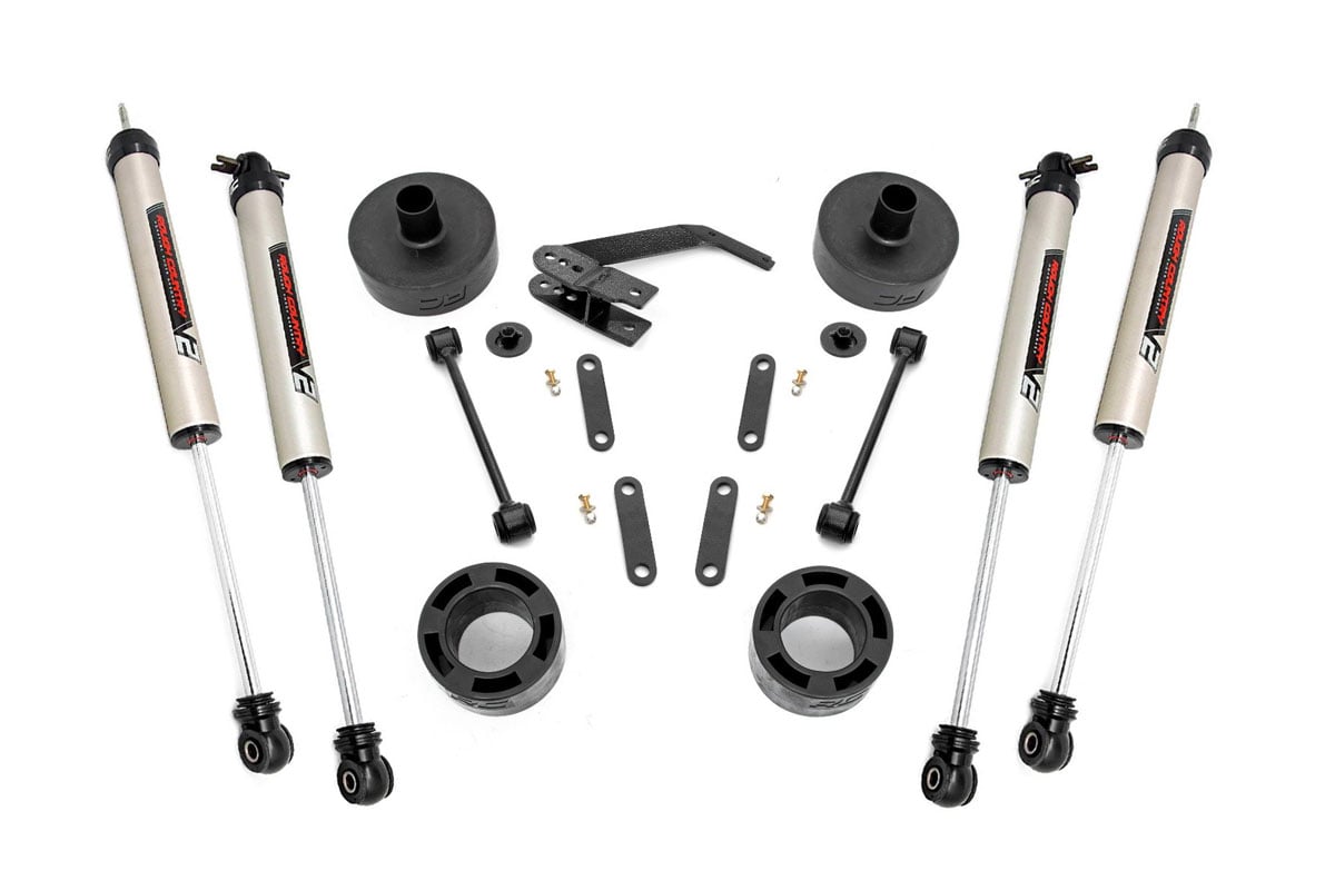 2.5 Inch Lift Kit | Spacers | V2 | Jeep Wrangler JK/Wrangler Unlimited  (07-18) - Susp Lift Kits 4wd