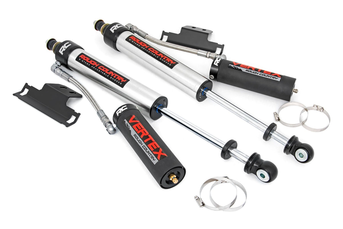 Rough Country 699014 Vertex 2.5 Reservoir Rear Shocks | 6-7" | Toyota Tacoma 2WD/4WD (2005-2023) - Image 1