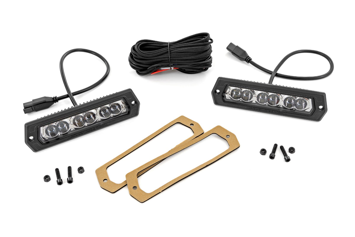 6 Inch Chrome Series LED Lights | Flush Mount | Pair - Lighting & Acc (Image 1 of 2)