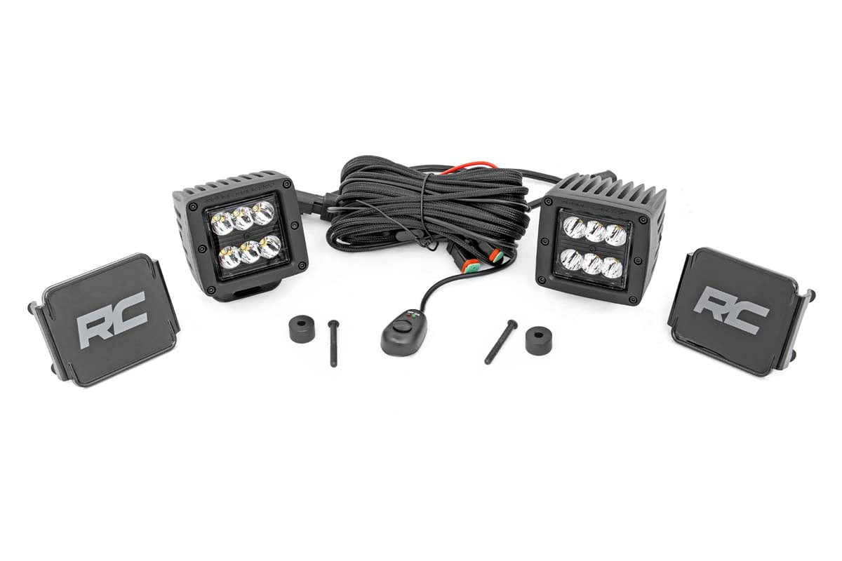 LED Light Kit | Cowl Mount | 2" Black Pair | Jeep Gladiator JT/Wrangler JL (18-26) - Lighting & Acc (Image 1 of 4)