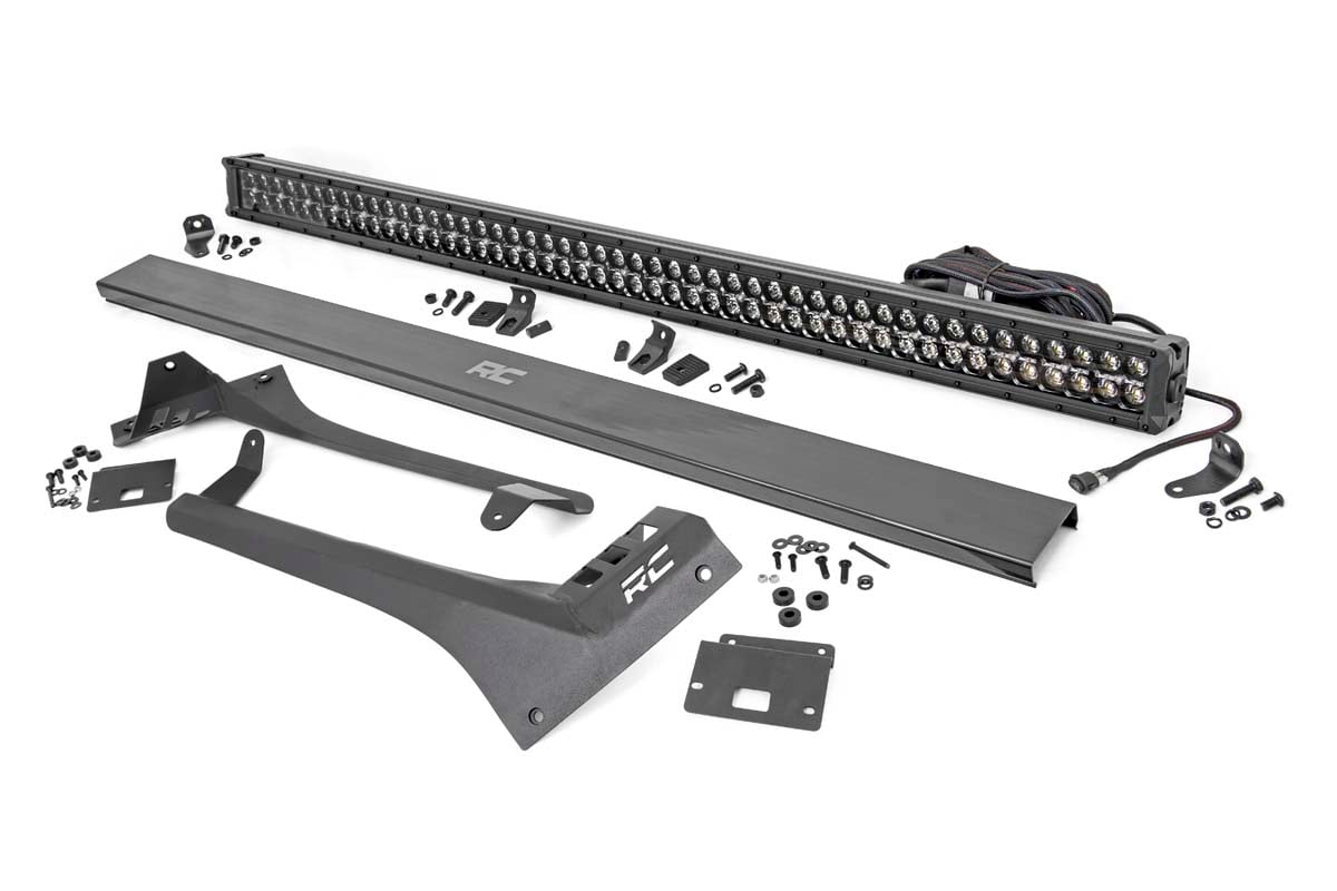 LED Light Kit | Windshield | 50" BLK Dual Row | Amber DRL | Jeep Gladiator JT/Wrangler JL (18-26) - Lighting & Acc (Image 1 of 6)