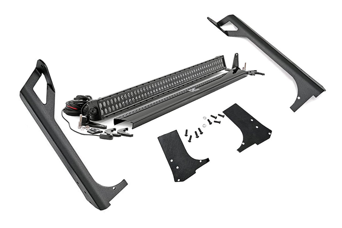 LED Light Kit | Windshield Mount | 50" Black Dual Row | Jeep Wrangler TJ (97-06) - Lighting & Acc