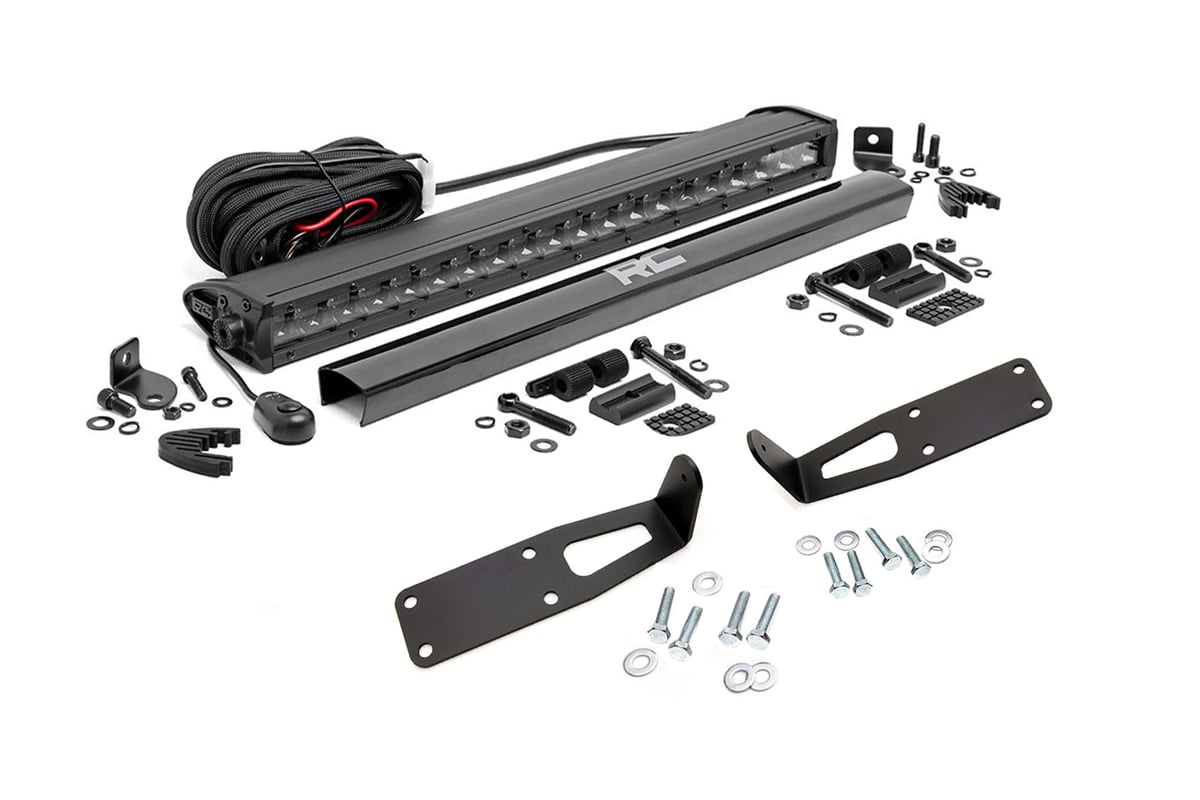 LED Light Kit | Bumper Mount | 20" Black Single Row | Ram 2500 (03-18)/3500 (03-18) - Lighting & Acc (Image 1 of 6)