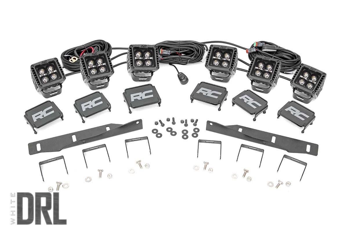 LED Light Kit | Fog Mount | Triple 2" Black Pair | White DRL | Ford Raptor (17-20) - Lighting & Acc (Image 2 of 6)