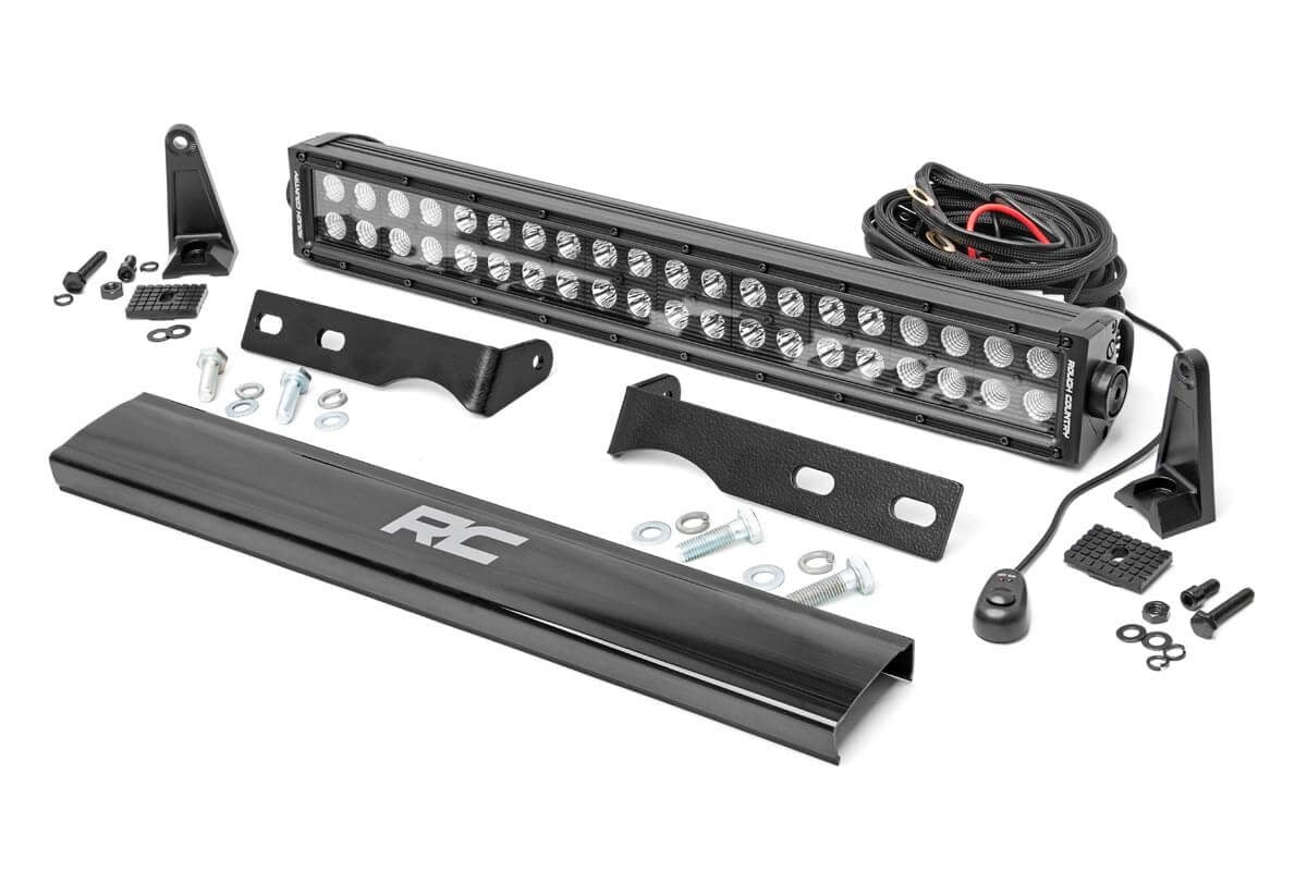 LED Light Kit | Bumper Mount | 20" Black Dual Row | Jeep Grand Cherokee WK2 (11-20) - Lighting & Acc (Image 1 of 6)
