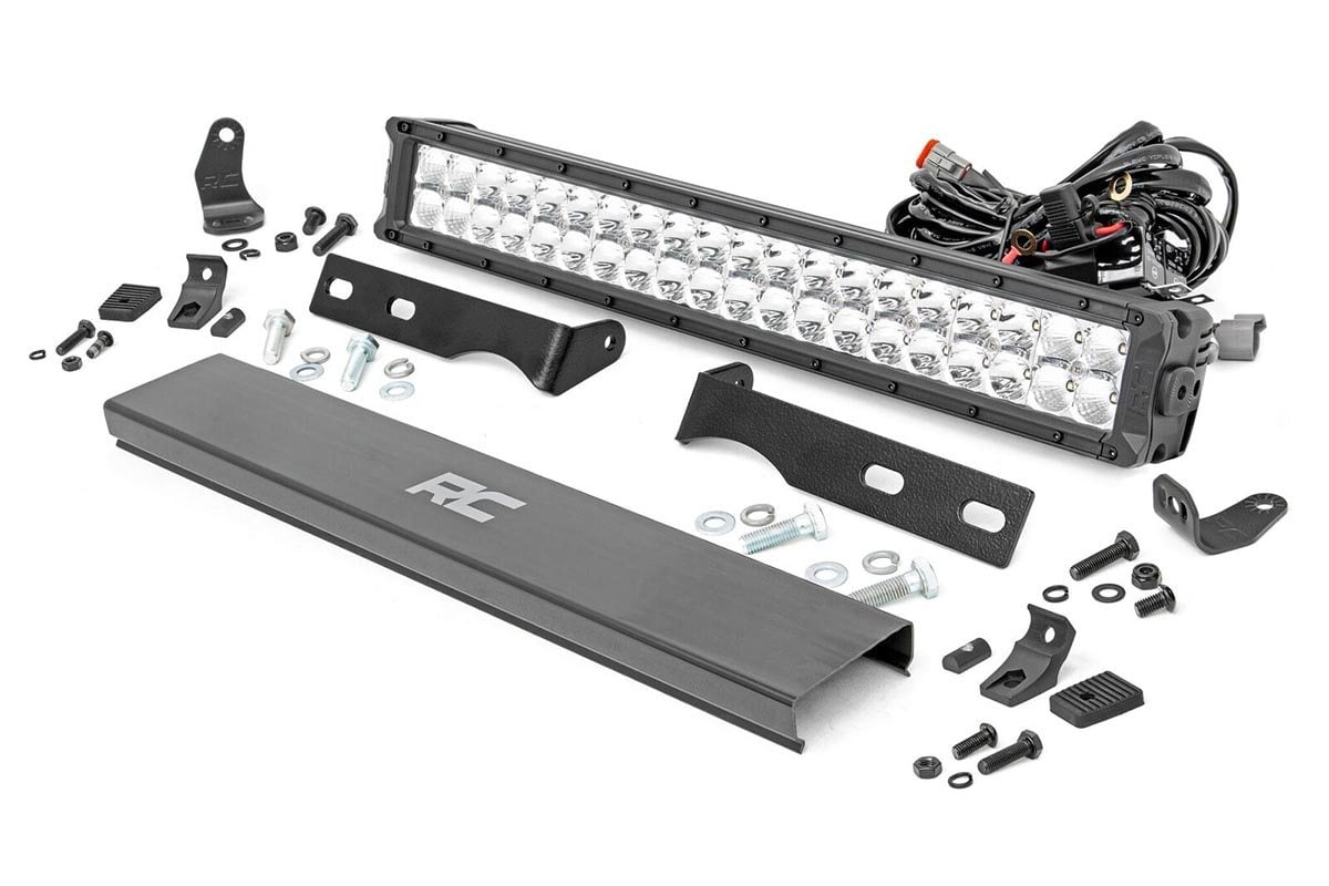 LED Light Kit | Bumper Mount | 20" Chrome Dual Row | Amber DRL | Jeep Grand Cherokee WK2 (11-20) - Lighting & Acc (Image 1 of 6)