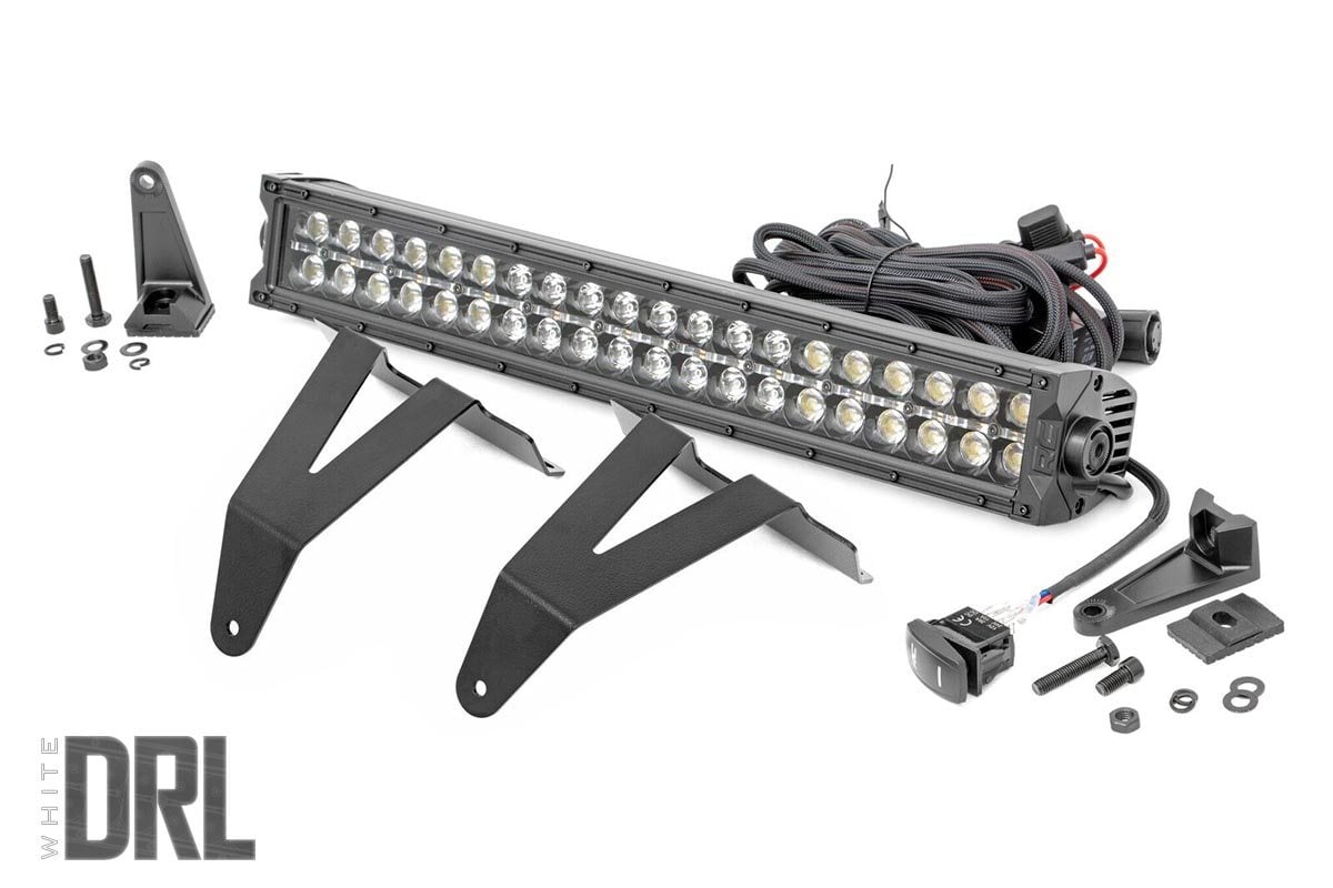 LED Light Kit | Bumper Mount | 20" Black Dual Row | White DRL | Ram 1500 (19-24) - Lighting & Acc (Image 1 of 6)