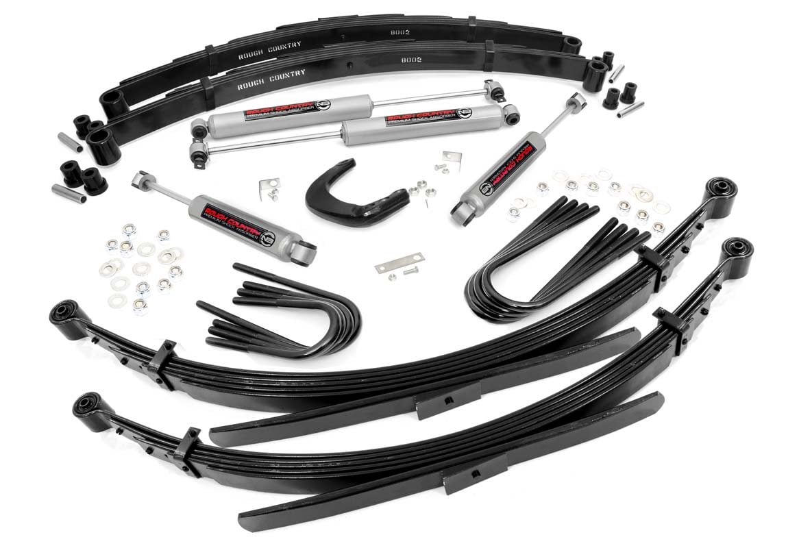 Rough Country 19630 4 Inch Lift Kit | 52 Inch Rear Springs | Chevy/GMC 3/4-Ton Suburban/C25/K25 Truck (73-76) - Image 1