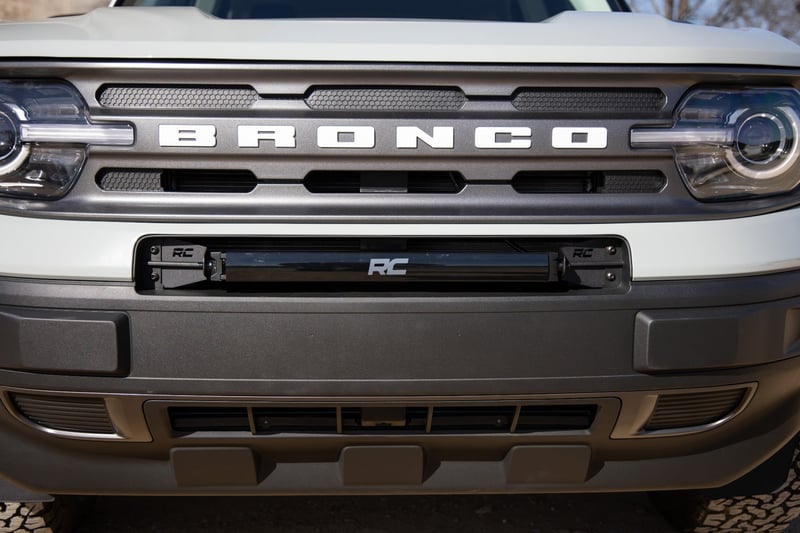 RC LED Light Kit | Bumper Mount | 20" Black Single Row | White DRL | Ford Bronco Sport (21-26) (manufacturer page)