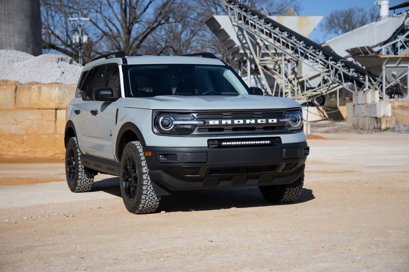RC LED Light Kit | Bumper Mount | 20" Black Single Row | White DRL | Ford Bronco Sport (21-26) (manufacturer page)