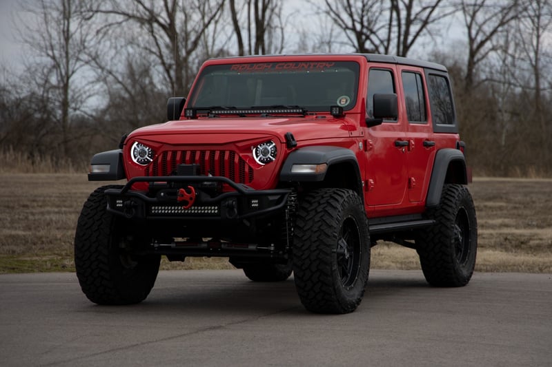 RC 9 Inch DRL Halo LED Headlights | DOT Approved | Jeep Gladiator JT/Wrangler JL (18-26) (manufacturer page)