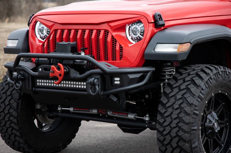 RC 9 Inch DRL Halo LED Headlights | DOT Approved | Jeep Gladiator JT/Wrangler JL (18-26) (manufacturer page)