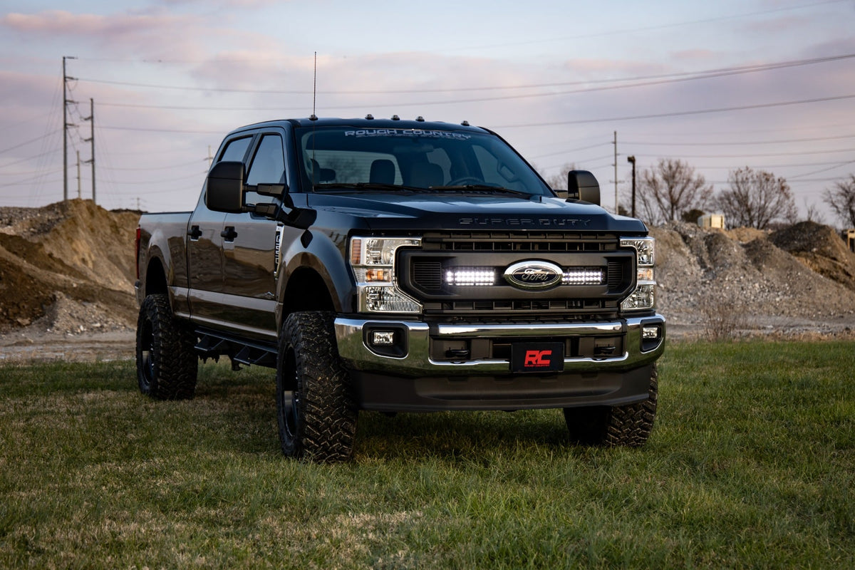 LED Light Kit | Grille Mount | 10 Inch Black | Slimline | Ford F-250 Super Duty (20-22) - Lighting & Acc (Image 5 of 6)