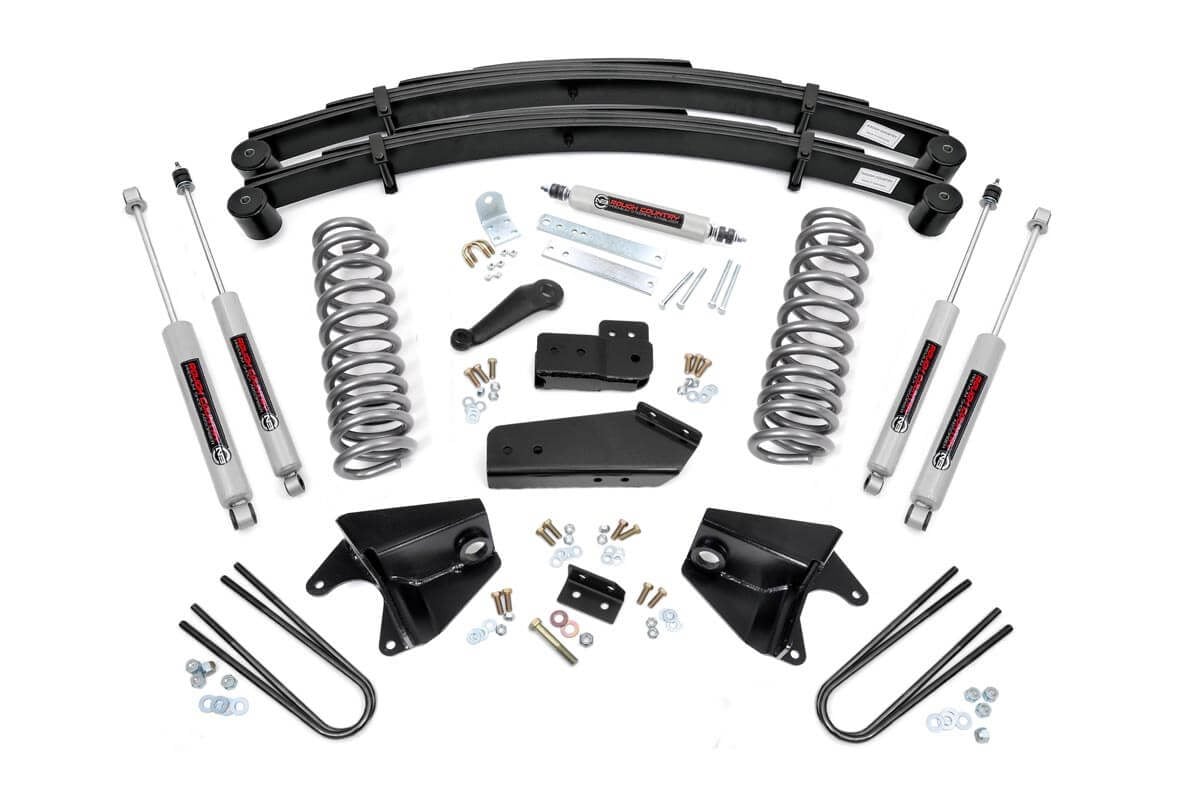 Rough Country 52030 4 Inch Lift Kit | Rear Springs | Ford F-150 4WD (1980-1996) - Image 1