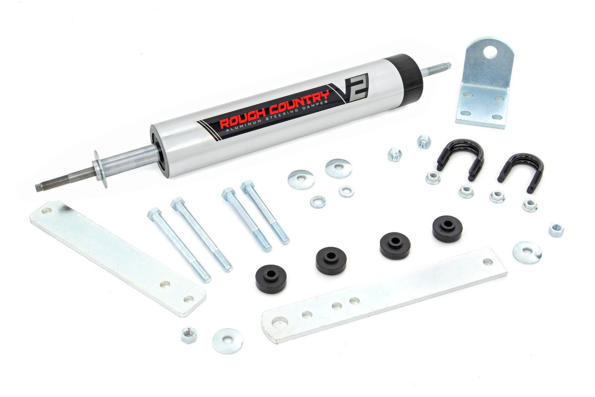 Rough Country 8734270 V2 Steering Stabilizer | Ford Bronco/F-150/F-250 (1980-1998) - Image 1