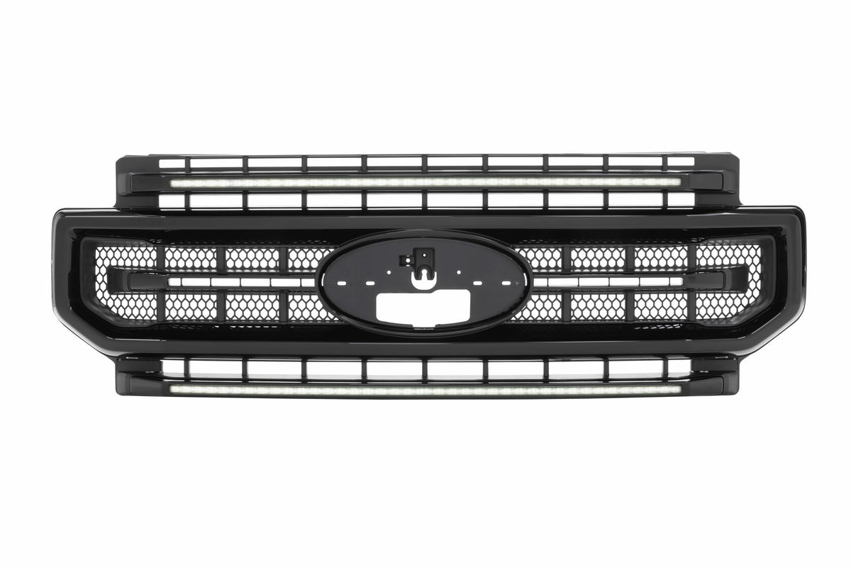 XBG LED Grille: Ford Super Duty (20-22 / Black / White DRL) - Grilles (Image 2 of 6)