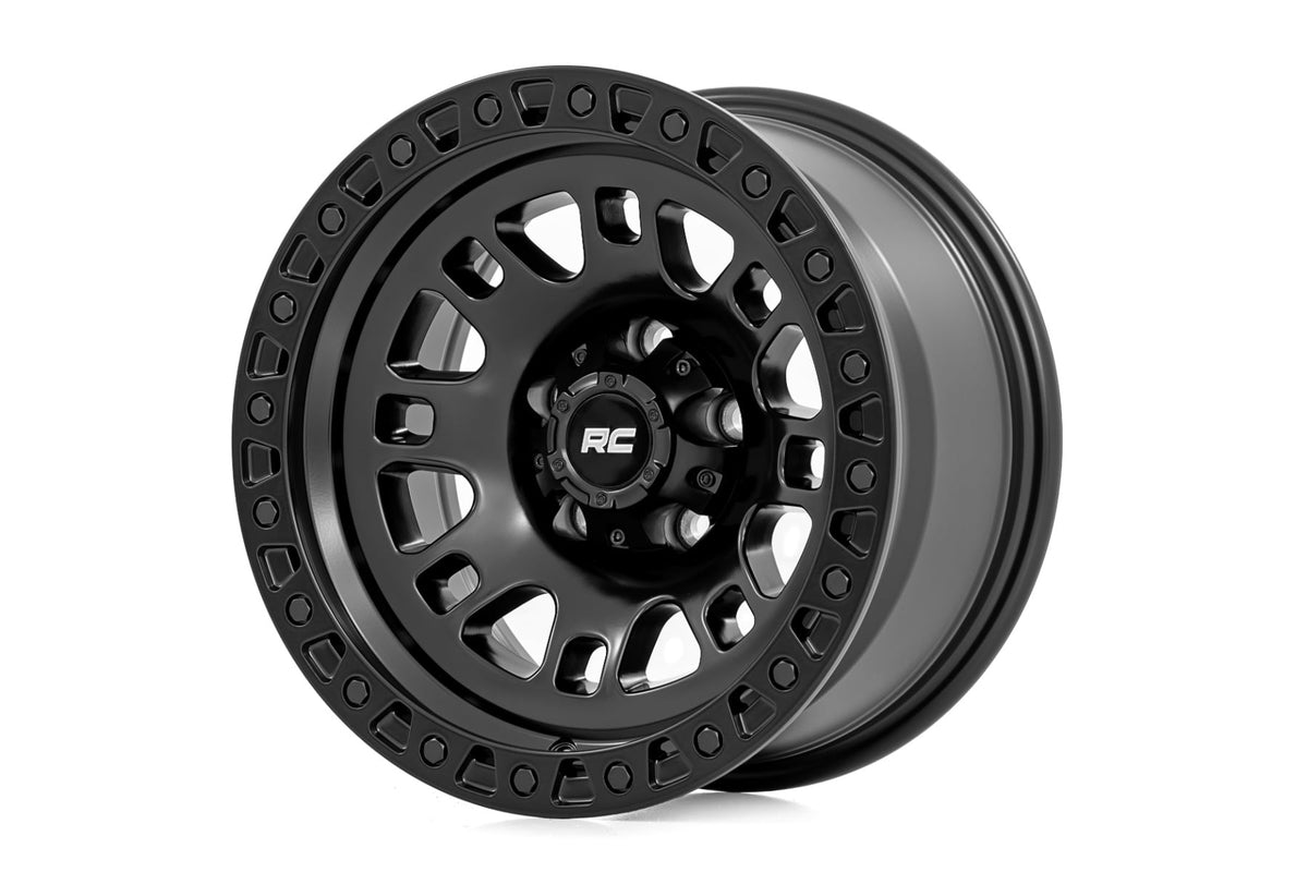 Rough Country 82 Series Wheel | One-Piece | Semi Gloss Black | 18x9 | 5x4.5 | 0mm - RC Wheels (Image 1 of 6)