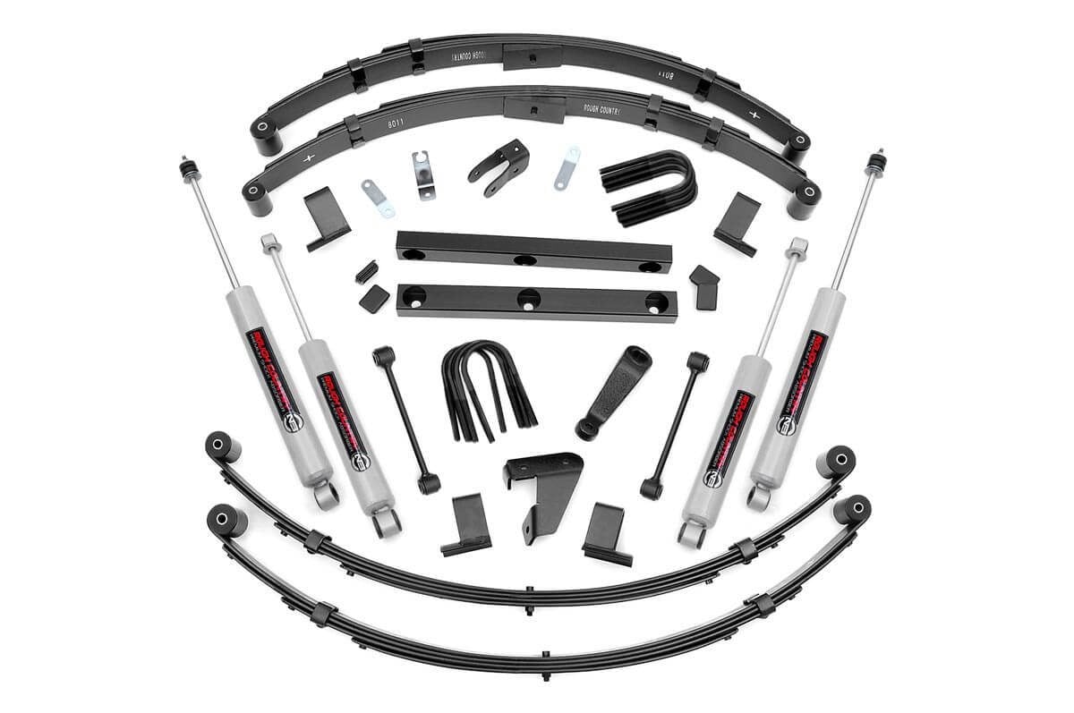 RC 4 Inch Lift Kit | Power Steer | Jeep Wrangler YJ 4WD (1987-1995) (manufacturer page)