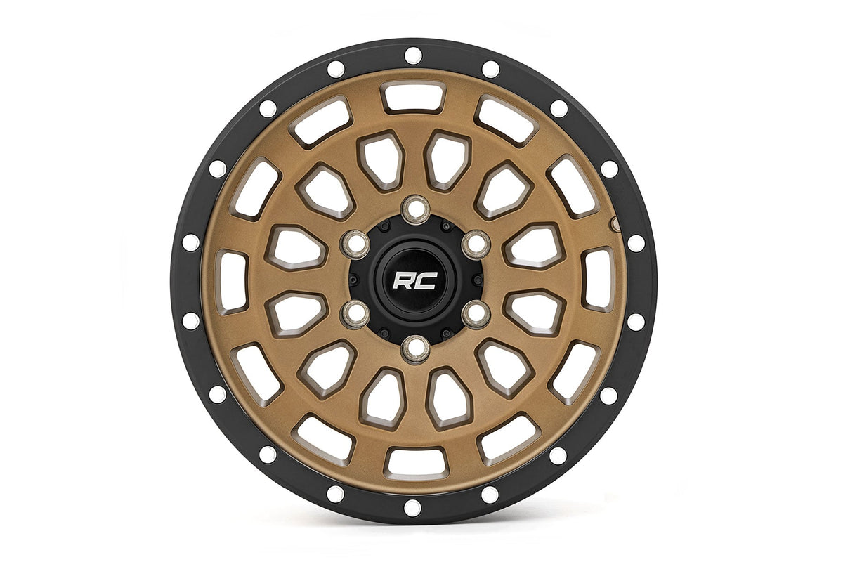 Rough Country 87 Series Wheel | Simulated Beadlock | Bronze/Black | 17x8.5 | 5x5 | +0mm - RC Wheels (Image 2 of 6)