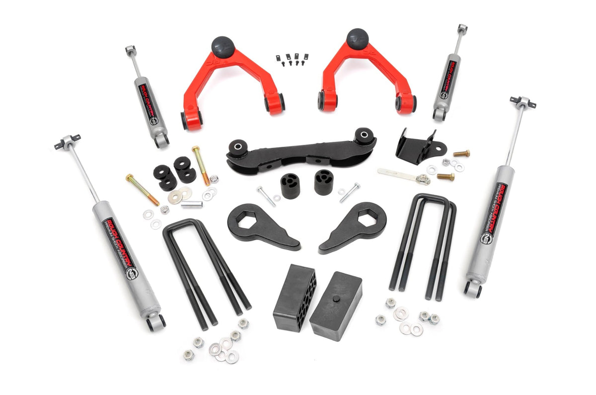 Rough Country 16530 2-3 Inch Lift Kit | Rear Blocks | Chevy/GMC 1500 Truck & SUV 4WD (1988-1999) - Image 1