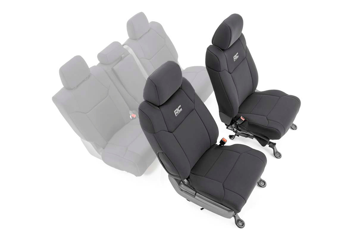Rough Country 91026A Seat Covers | Front W/ Console Cover | Toyota Tundra 2WD/4WD (2014-2021) - Image 1