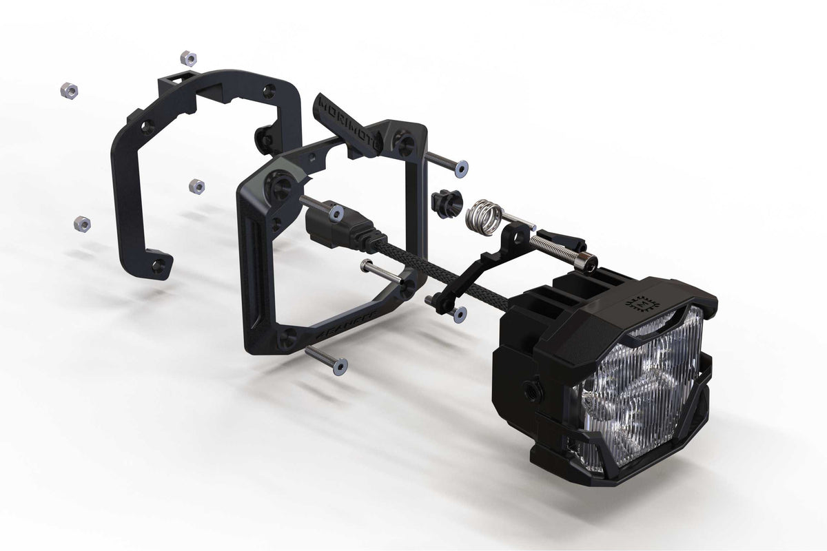 Morimoto 4Banger Adjustable Flush-Mount Kit: (HXB Yellow Combo Beam) - Off Road - Universal (Image 2 of 4)