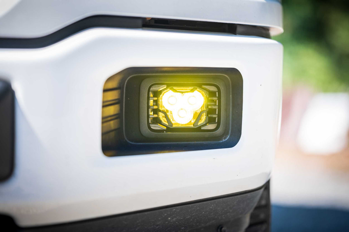 4Banger Fog Lights: 15-20 F150 (HXB Yellow Spot Beam) - Off Road - Veh. Spec (Image 2 of 4)