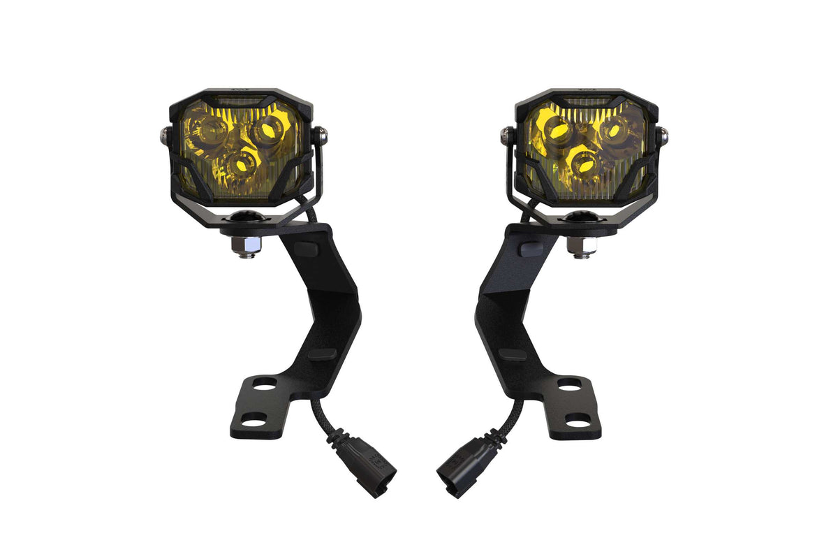 Morimoto 4Banger Ditch Light Kit: 05-15 Tacoma (NCS Yellow Spot Beam) - Off Road - Veh. Spec (Image 1 of 5)