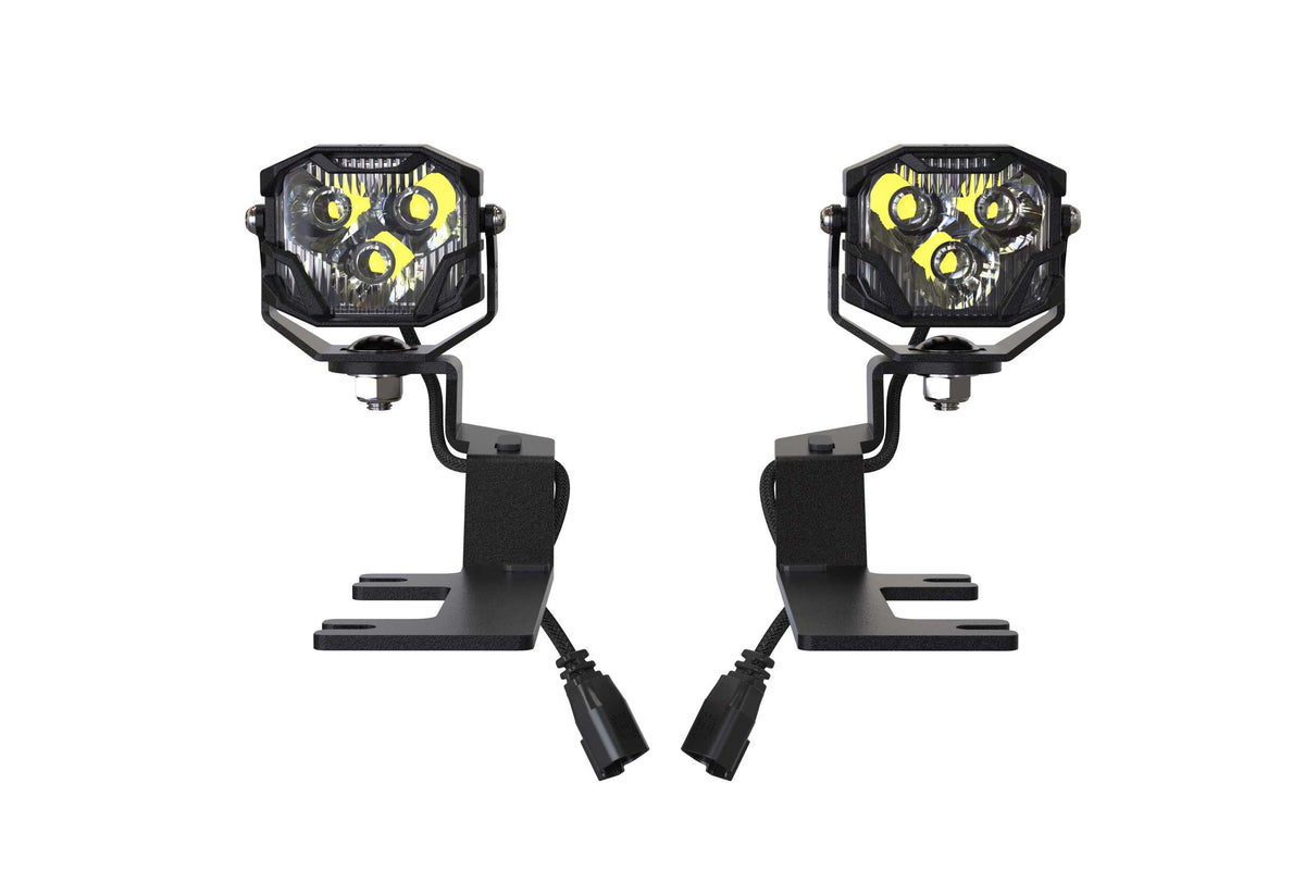 Morimoto 4Banger Ditch Light Kit: 14-18 Sierra 1500 (NCS Yellow Combo Beam) - Off Road - Veh. Spec (Image 1 of 5)