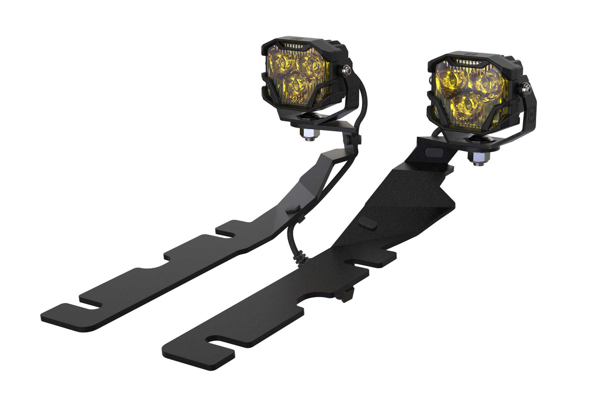 Morimoto 4Banger Ditch Light Kit: 09-18 Ram (HXB Yellow Spot Beam) - Off Road - Veh. Spec (Image 1 of 5)