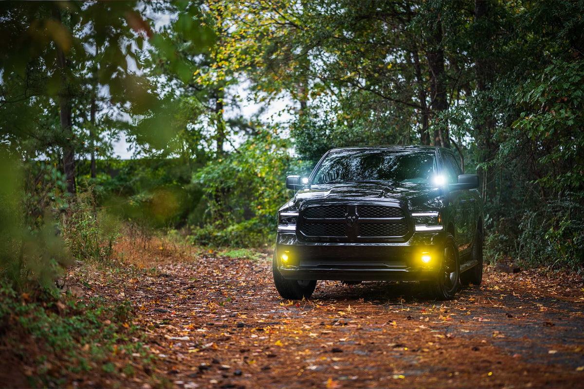 Morimoto 4Banger Ditch Light Kit: 09-18 Ram (HXB Yellow SAE Wide Beam) - Off Road - Veh. Spec (Image 4 of 6)
