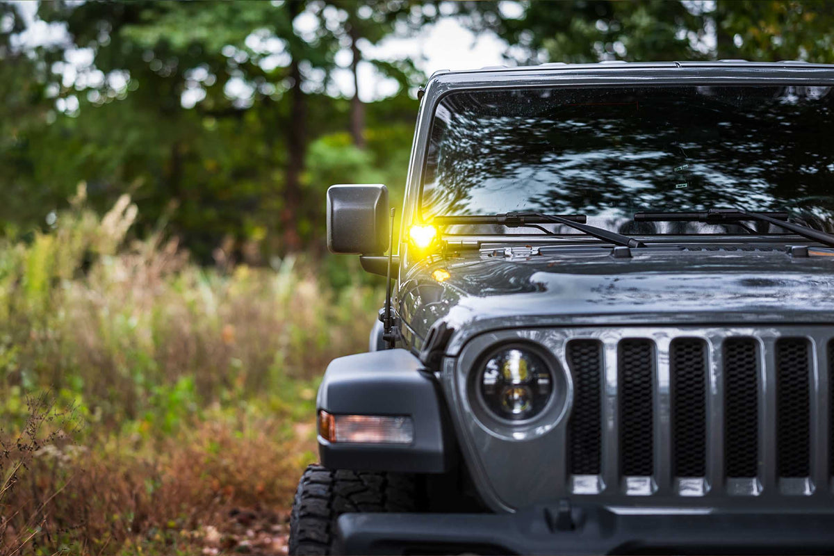 Morimoto 4Banger Ditch Light Kit: Wrangler JK (HXB White Combo Beam) - Off Road - Veh. Spec (Image 3 of 4)
