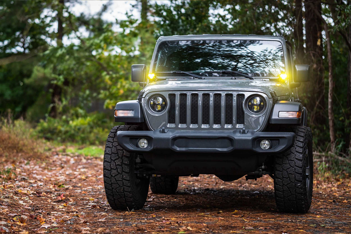 Morimoto 4Banger Ditch Light Kit: Wrangler JL (HXB Yellow Spot Beam) - Off Road - Veh. Spec (Image 3 of 4)