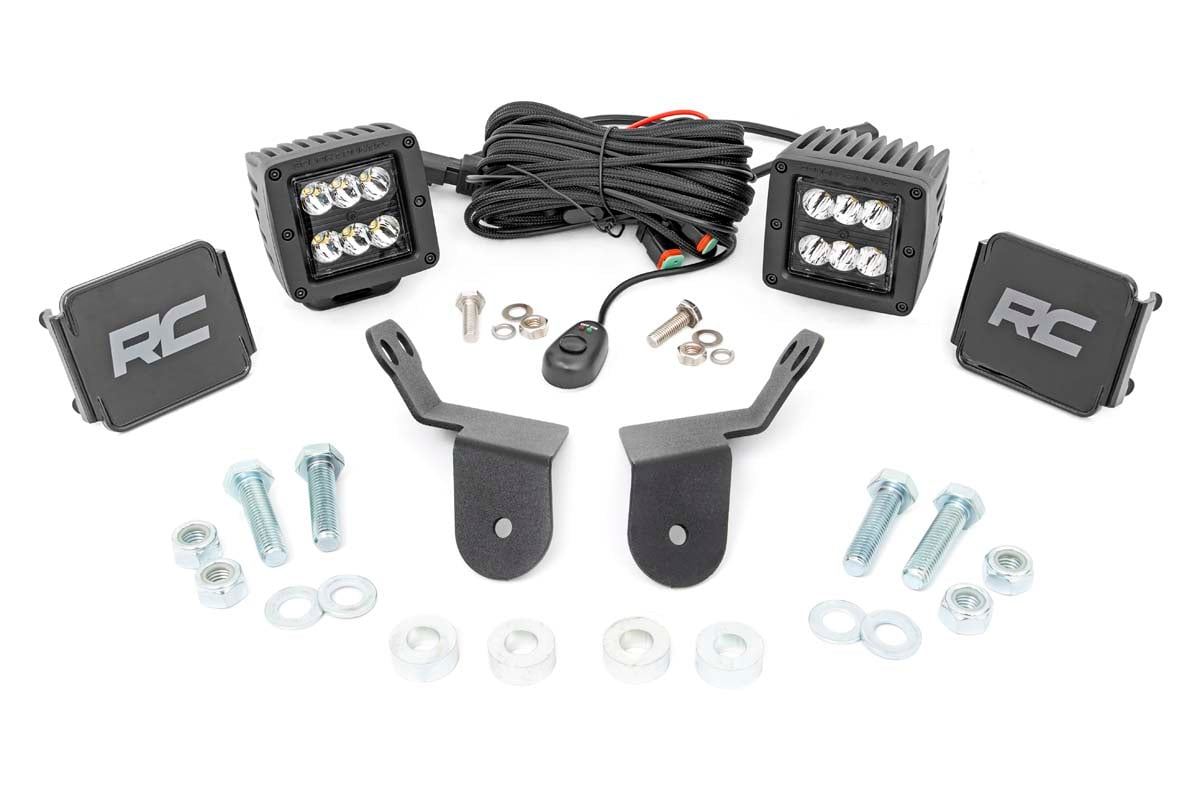 LED Light Kit | Cage Mount | 2" Black Pair | Honda Pioneer 1000 - Lighting & Acc (Image 5 of 6)