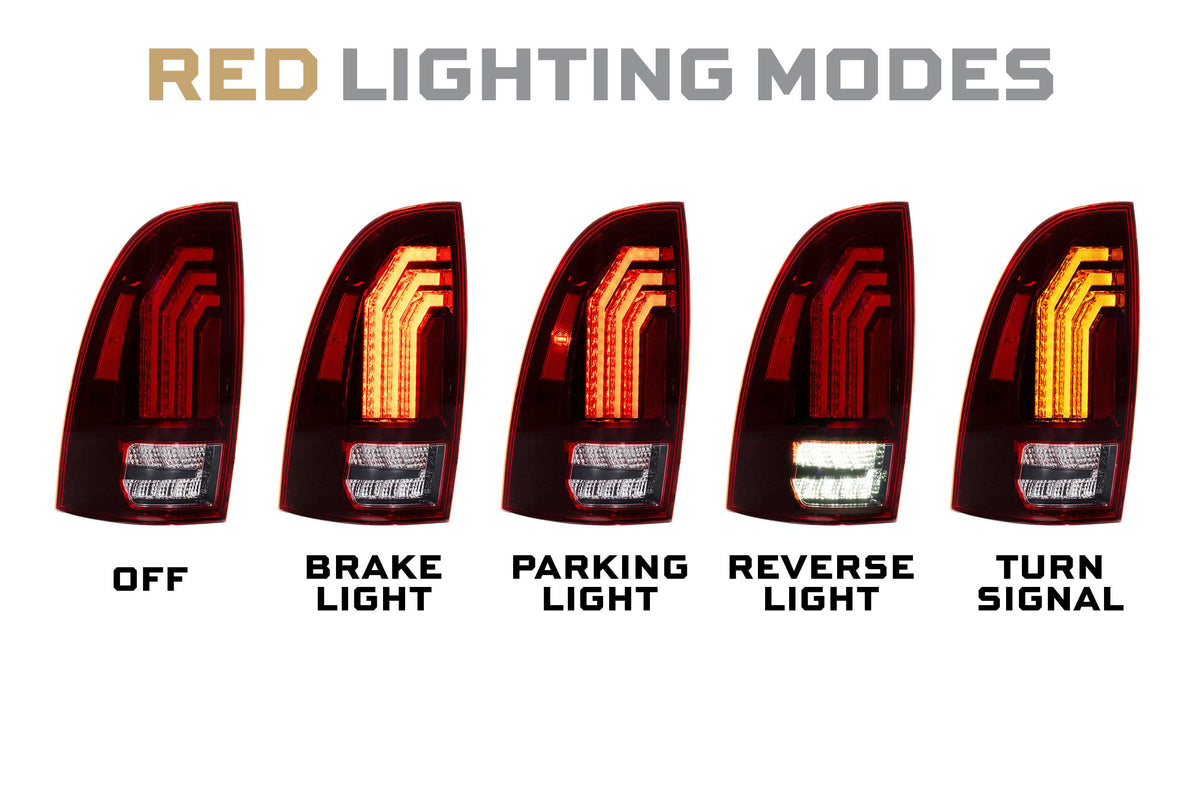 XB LED Tail Lights: Toyota Tacoma (05-15 / Red Lens / Set) - Tail Lights (Image 2 of 6)