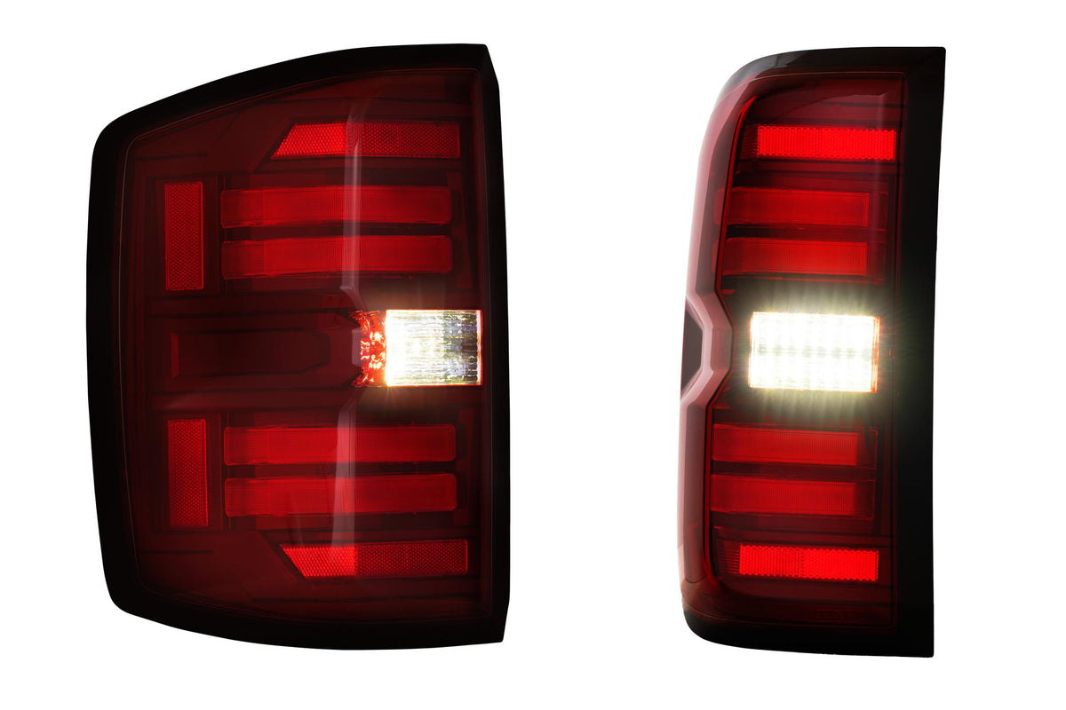 XB LED Tail Lights: Chevrolet Silverado (14-19 / Red Lens / Set) - Tail Lights (Image 2 of 6)