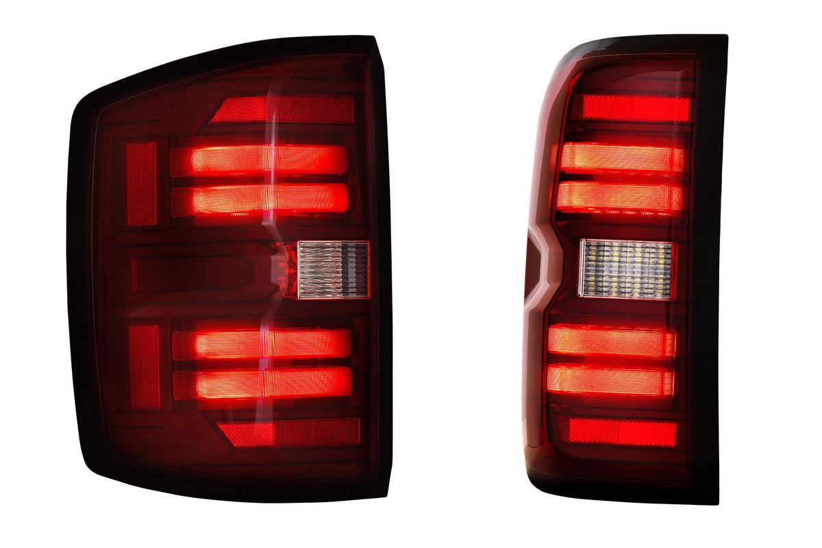 XB LED Tail Lights: Chevrolet Silverado (14-19 / Red Lens / Set) - Tail Lights (Image 4 of 6)