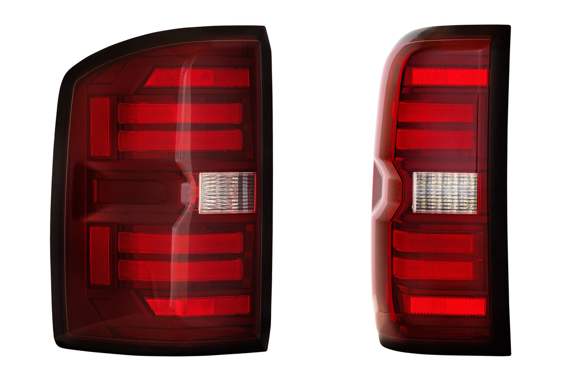XB LED Tail Lights: GMC Sierra (14-18 / Red Lens / Set) - Tail Lights (Image 1 of 6)