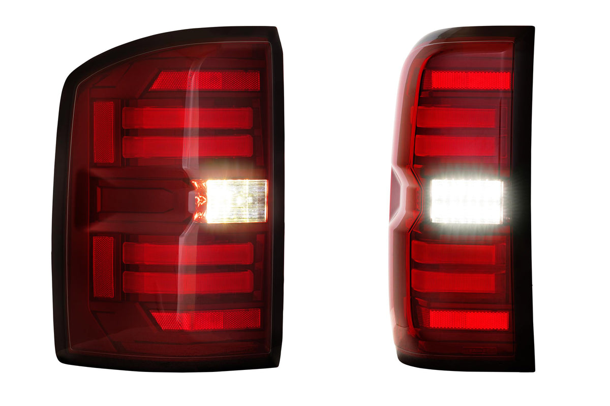XB LED Tail Lights: GMC Sierra (14-18 / Red Lens / Set) - Tail Lights (Image 2 of 6)