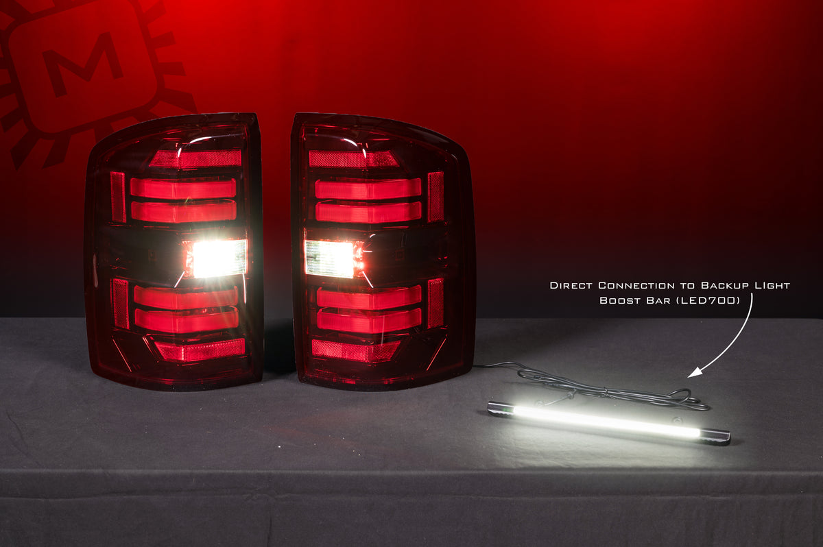 XB LED Tail Lights: GMC Sierra (14-18 / Red Lens / Set) - Tail Lights (Image 6 of 6)